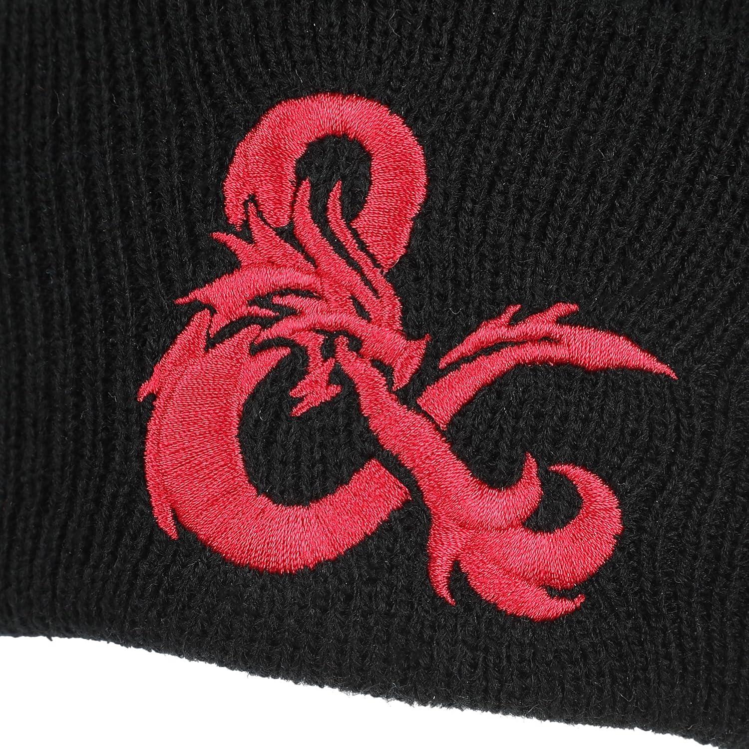 Gorro de Acrílico Negro Bordado Dungeons & Dragons Ampersand