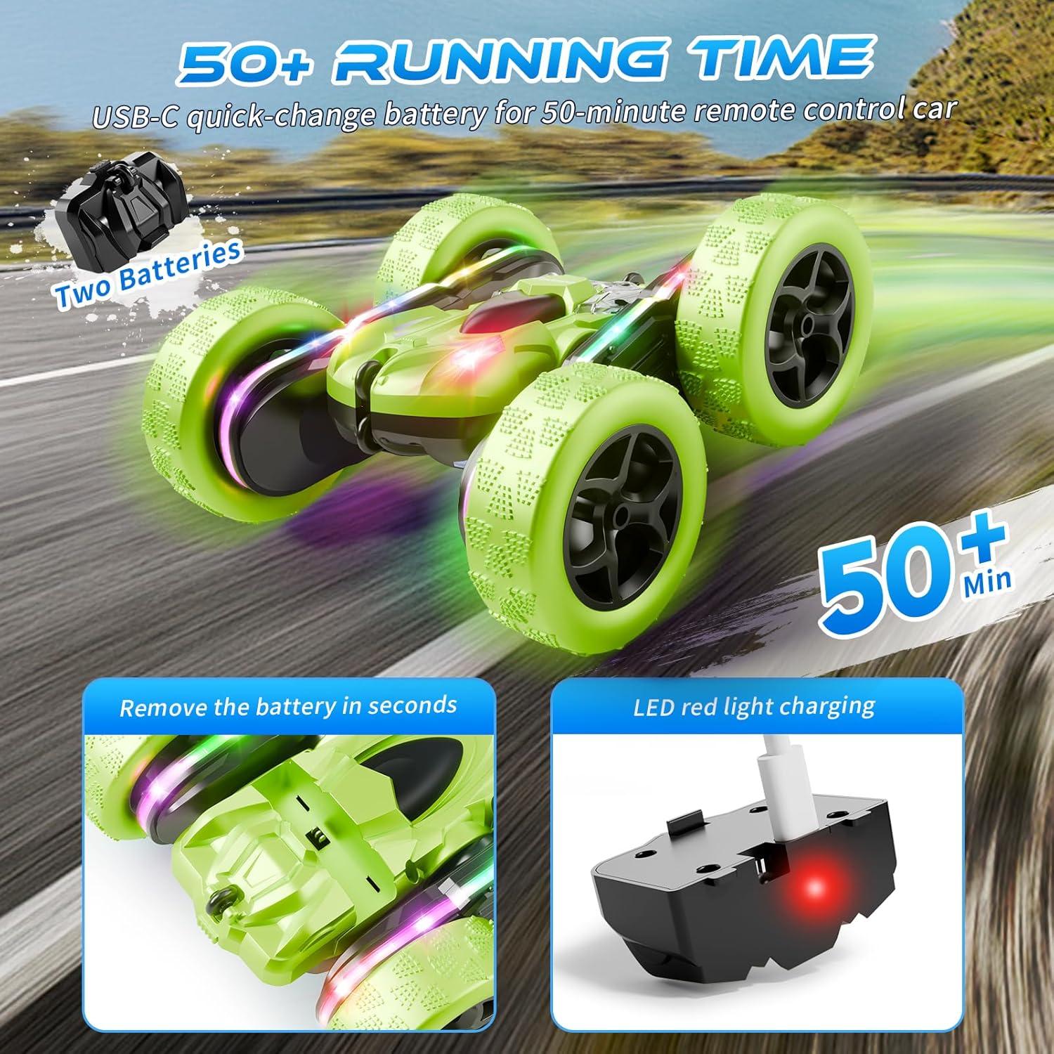 Coche Acrobático RC Zalneo Z1 4WD 360° Doble Lado LED USB-C