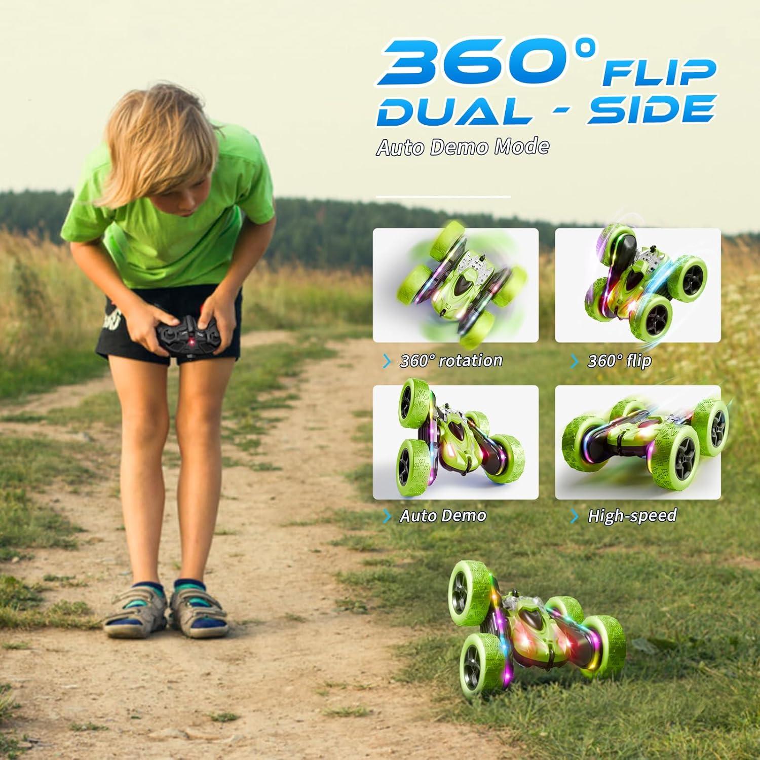 Coche Acrobático RC Zalneo Z1 4WD 360° Doble Lado LED USB-C