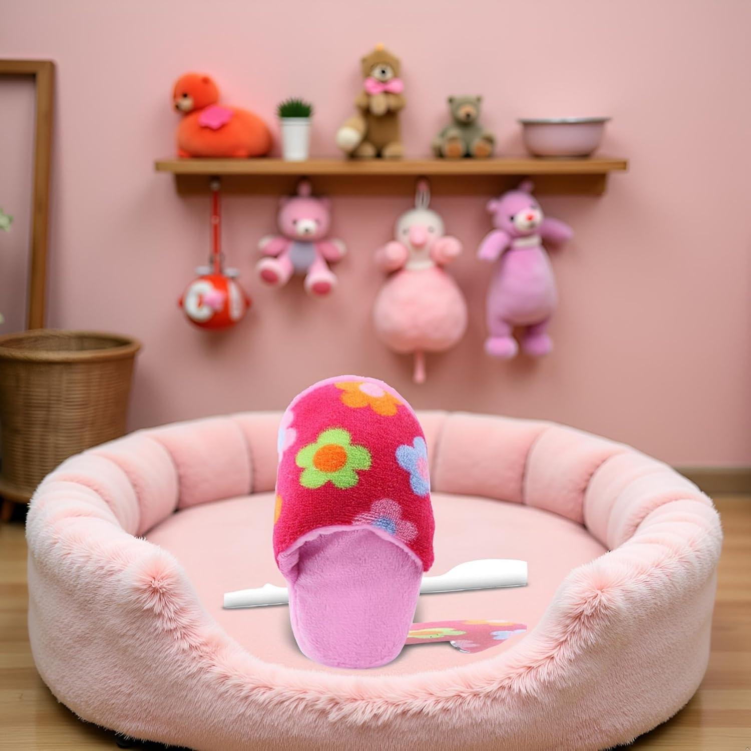 Juguete de Masticar Zhuluck Zapatilla Rosa para Perros y Gatos