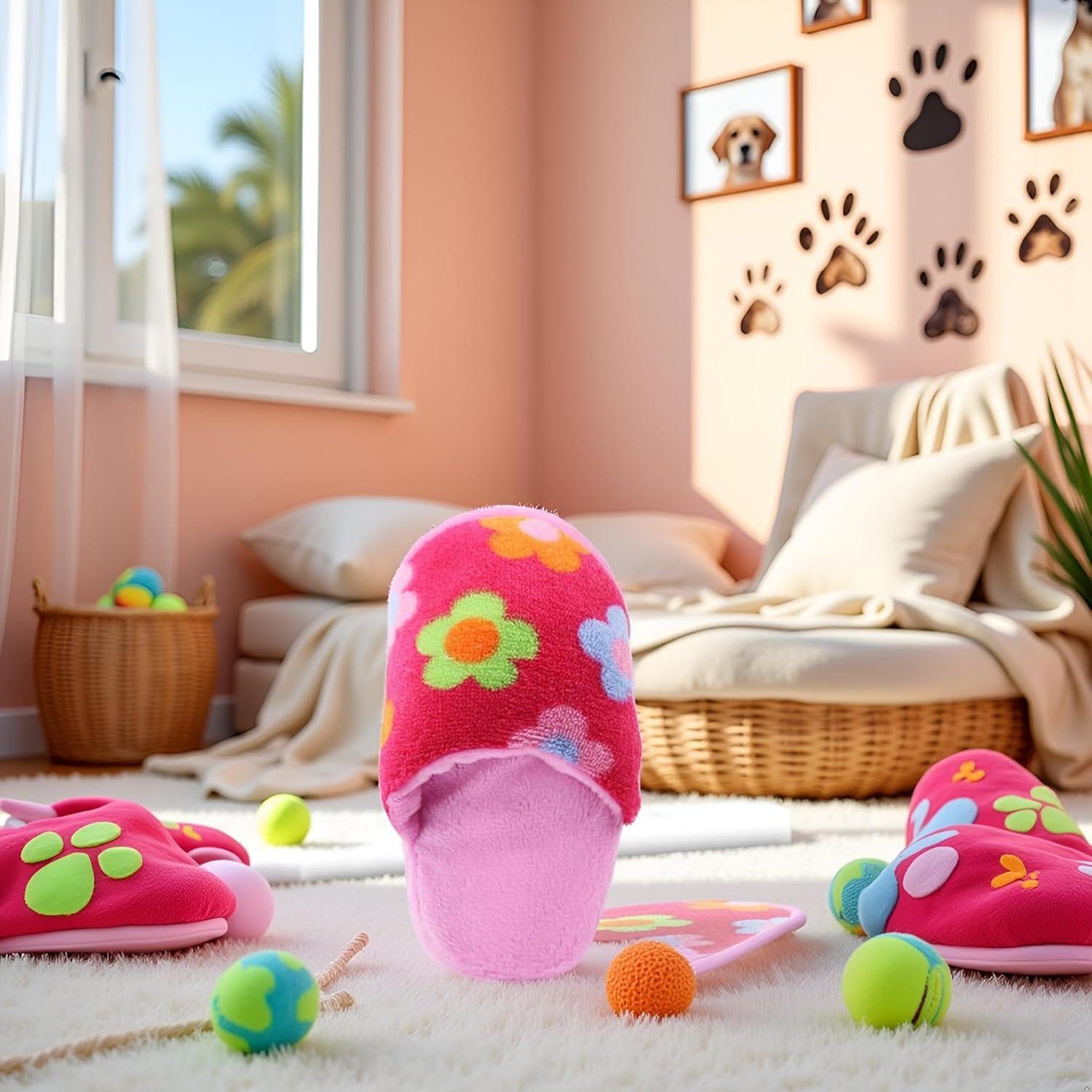 Juguete de Masticar Zhuluck Zapatilla Rosa para Perros y Gatos