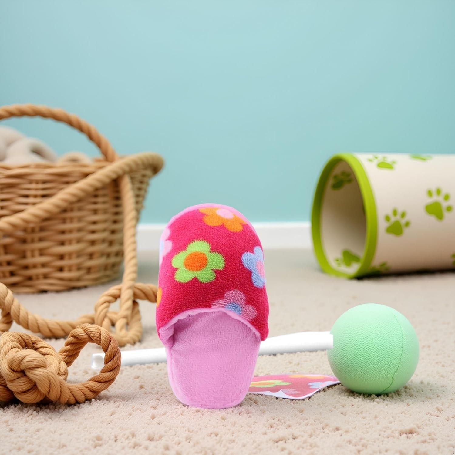 Juguete de Masticar Zhuluck Zapatilla Rosa para Perros y Gatos