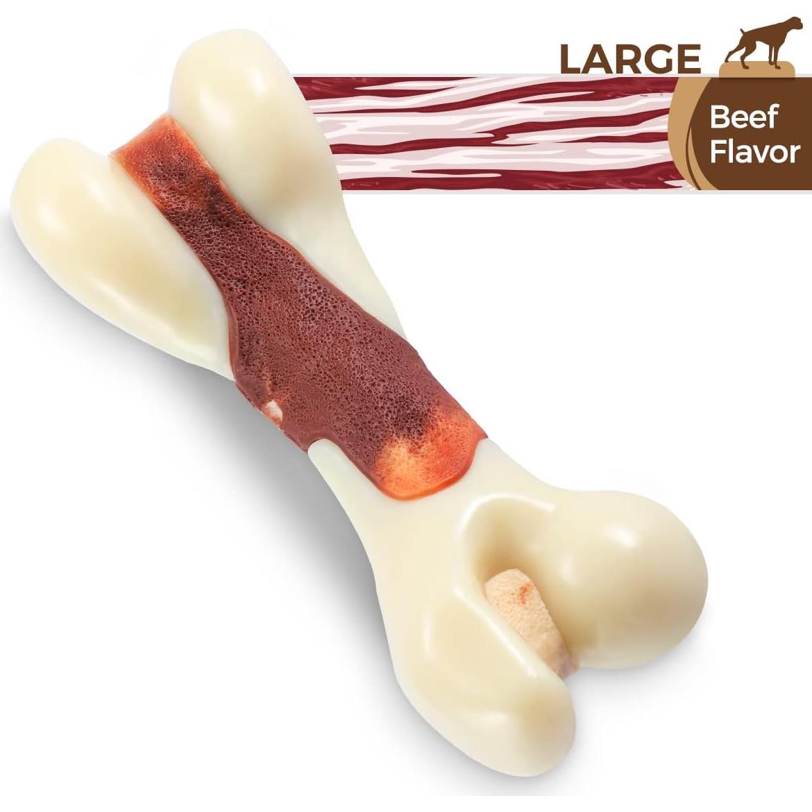 Juguete de Masticar Indestructible Tikaton para Perros - Carne de Res