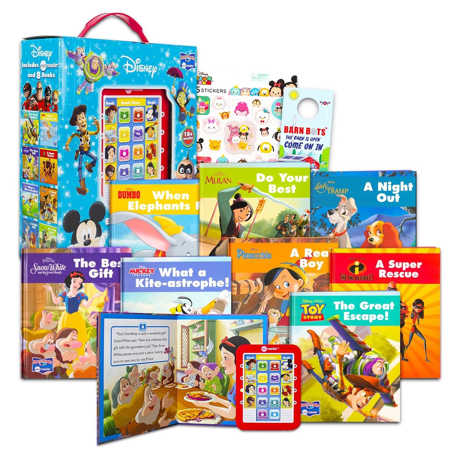 Lector Electrónico Disney Me Reader con 8 Libros y Stickers