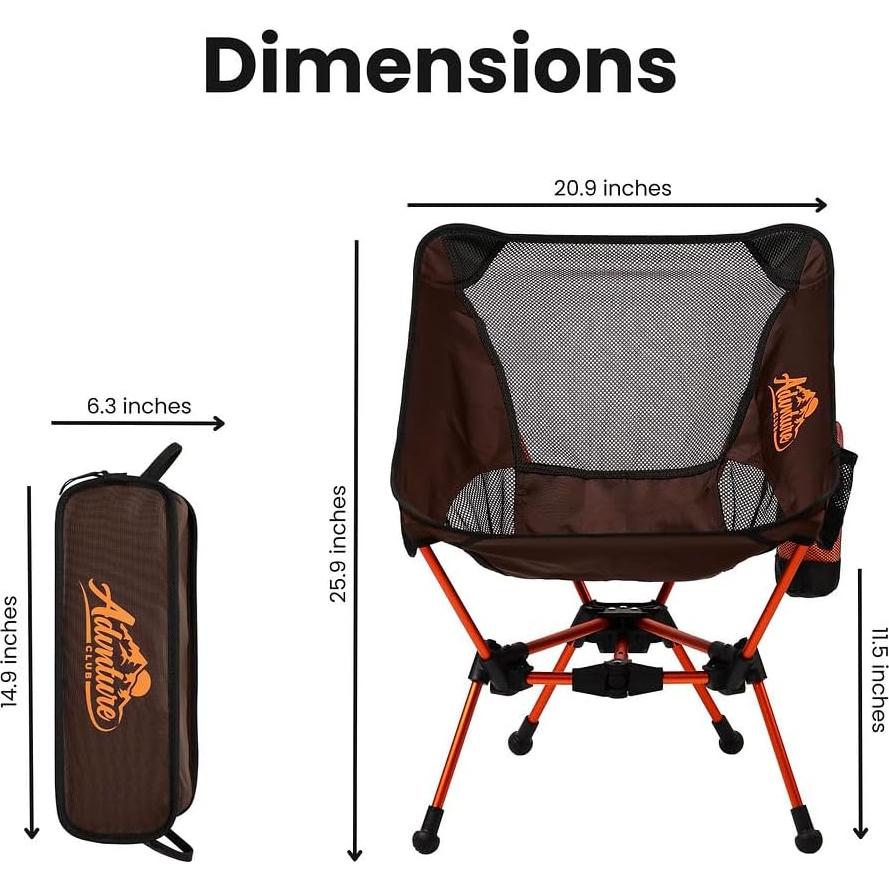 Silla de Camping Plegable Advnture Club con 3 Toallas - 150 kg