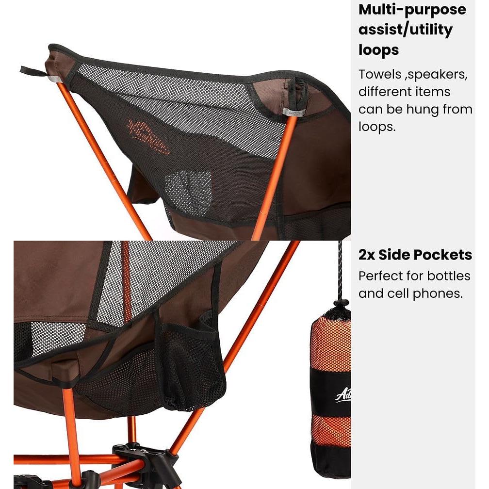 Silla de Camping Plegable Advnture Club con 3 Toallas - 150 kg