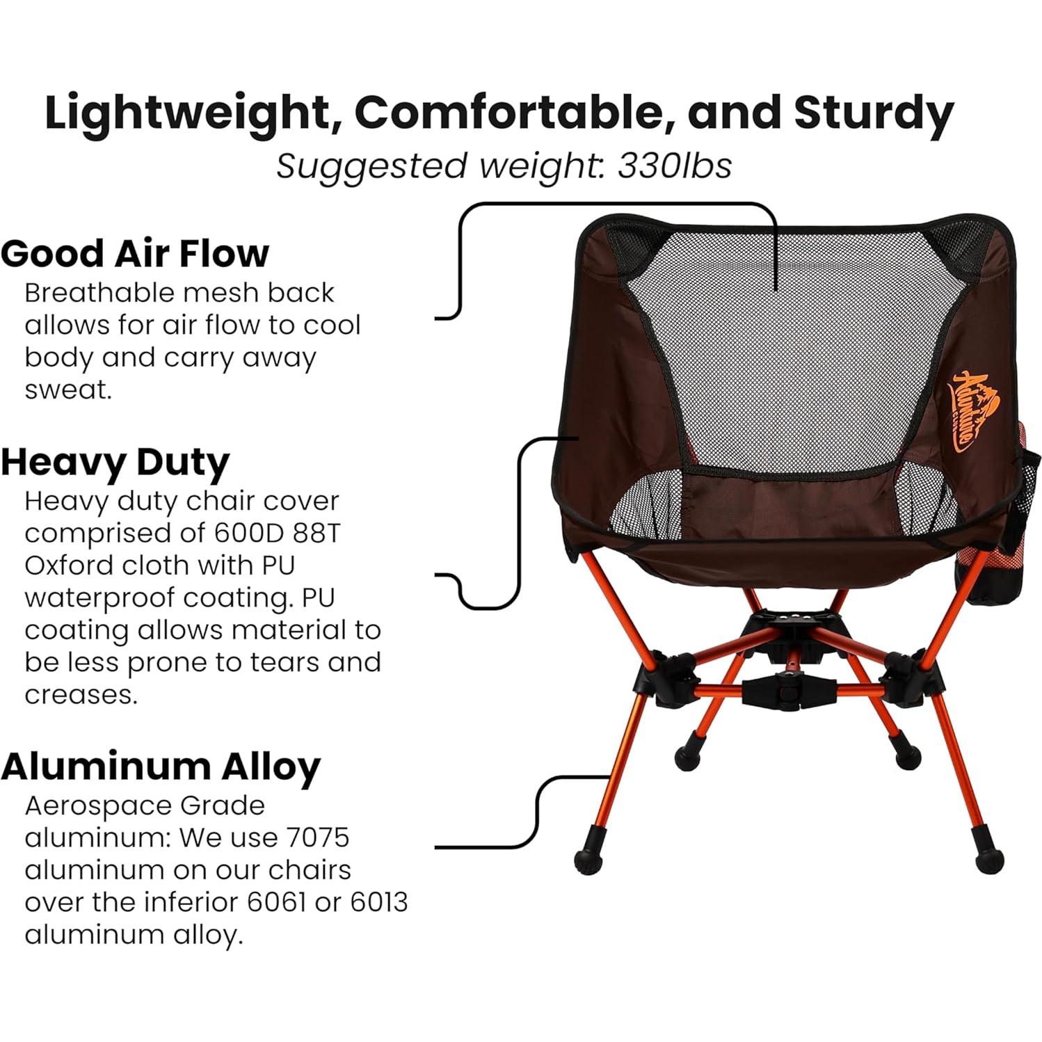 Silla de Camping Plegable Advnture Club con 3 Toallas - 150 kg