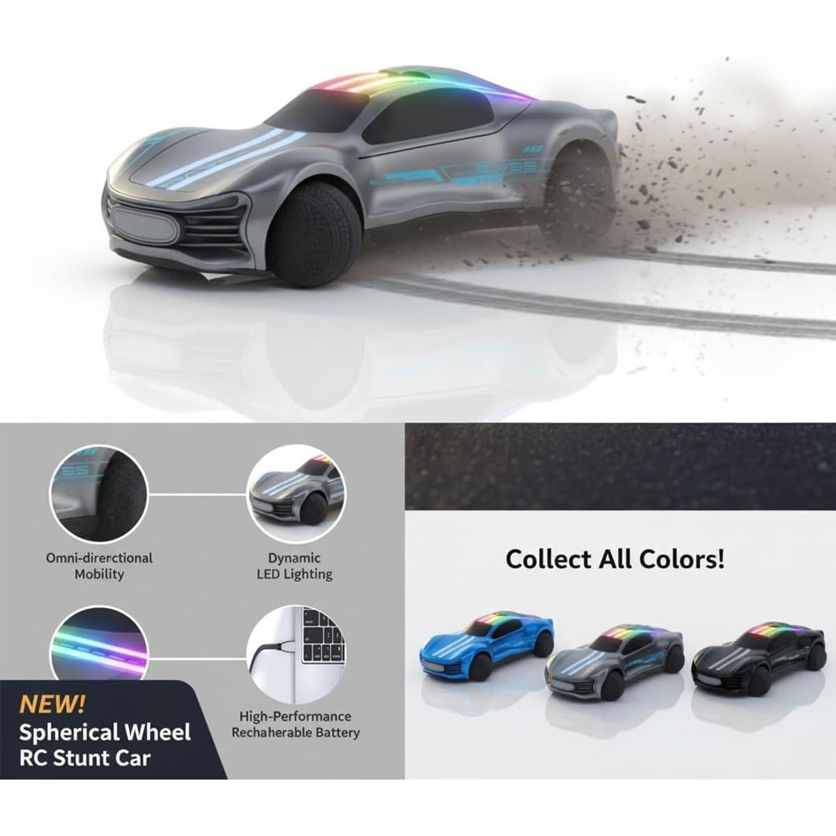 Coche Acrobático RC CRAZON ISLES 1:16 con Luces LED