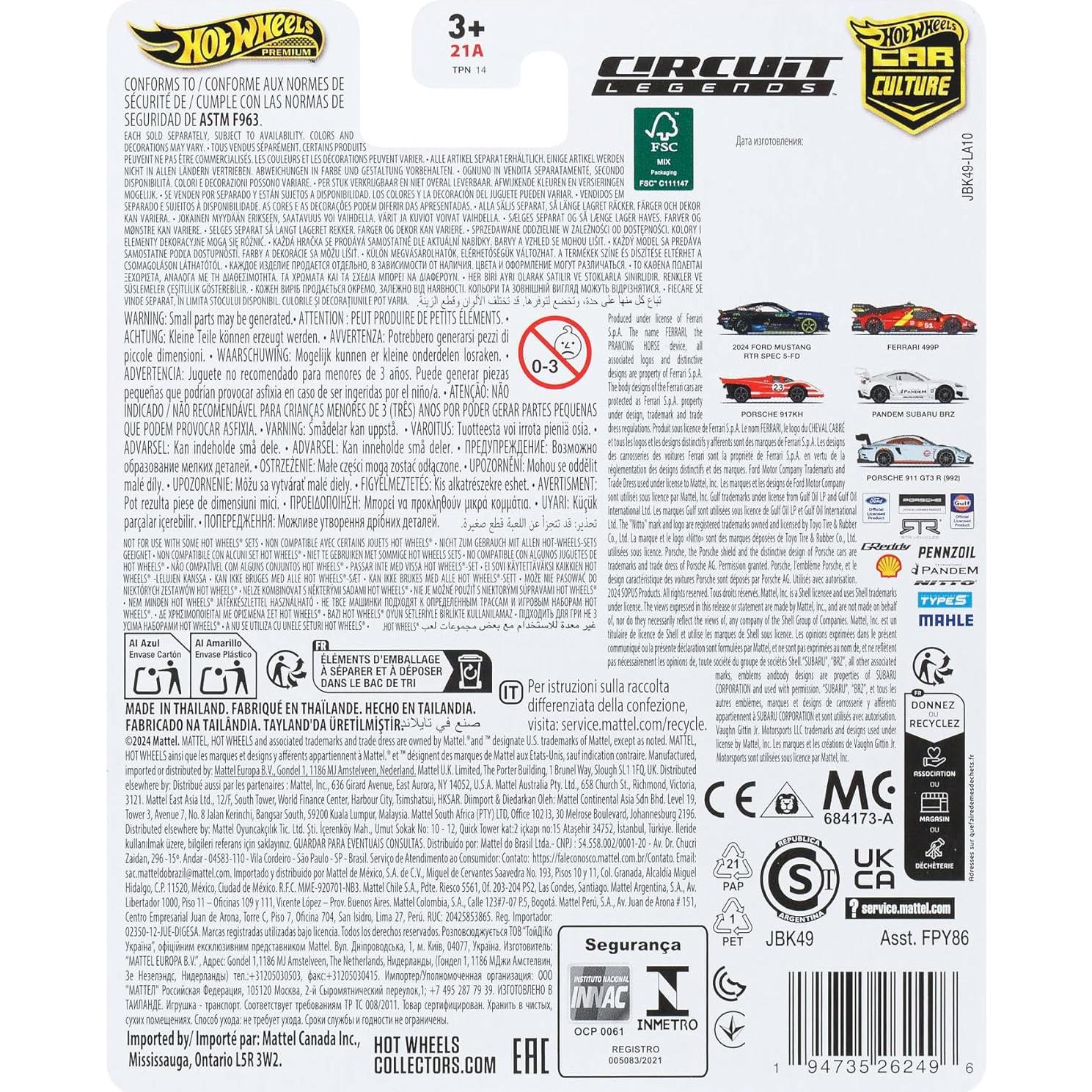 Hot Wheels Premium Ferrari 499P 1:64 Metal con Neumáticos Real Riders