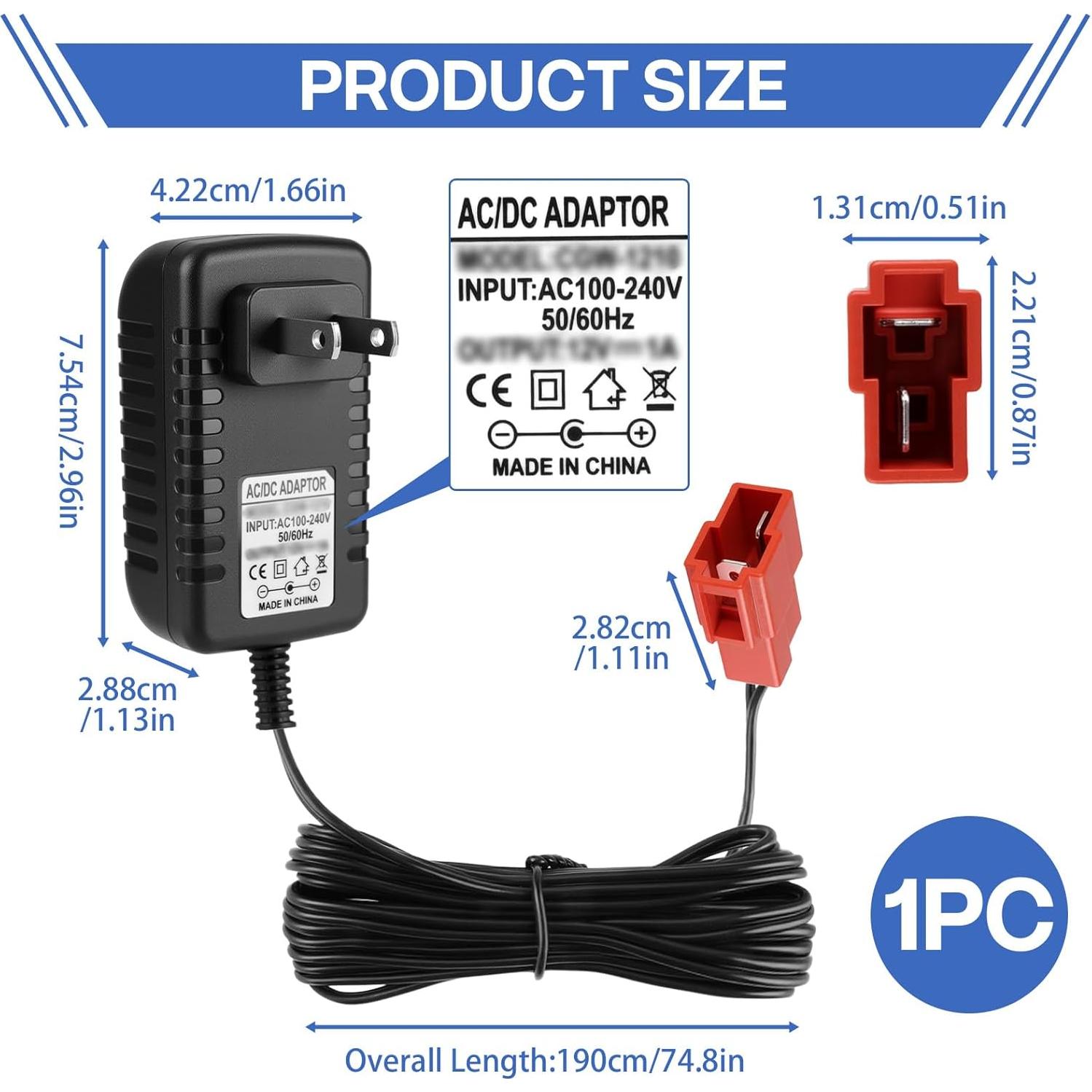 Cargador de Batería 12V Uelkr para Juguetes Eléctricos