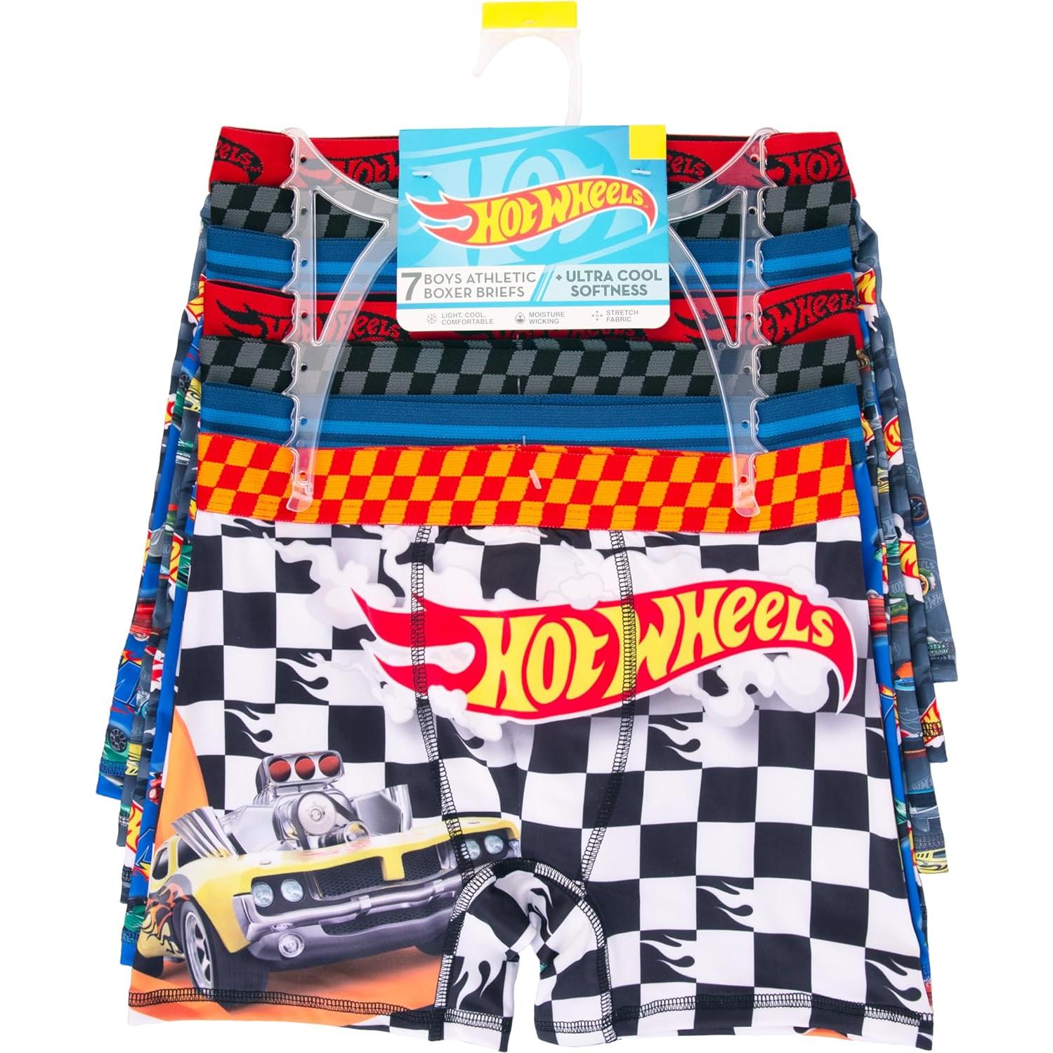 Boxers y calzoncillos Hot Wheels para niños 100% algodón y poliéster