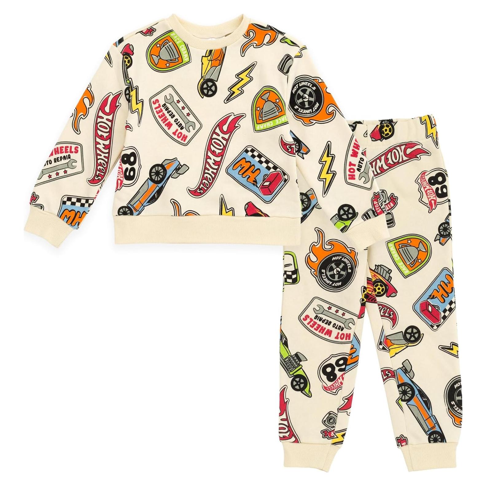 Conjunto Sudadera Forro Polar y Jogger Hot Wheels Niños 2T-12