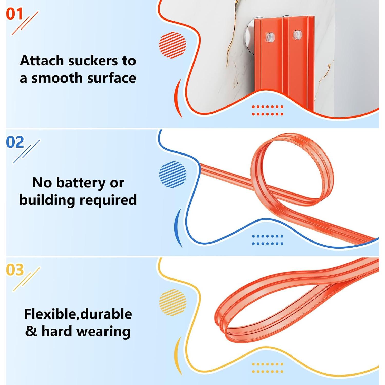 Pista de Carreras Flexible 4.57m con 8 Autos Hot Wheels