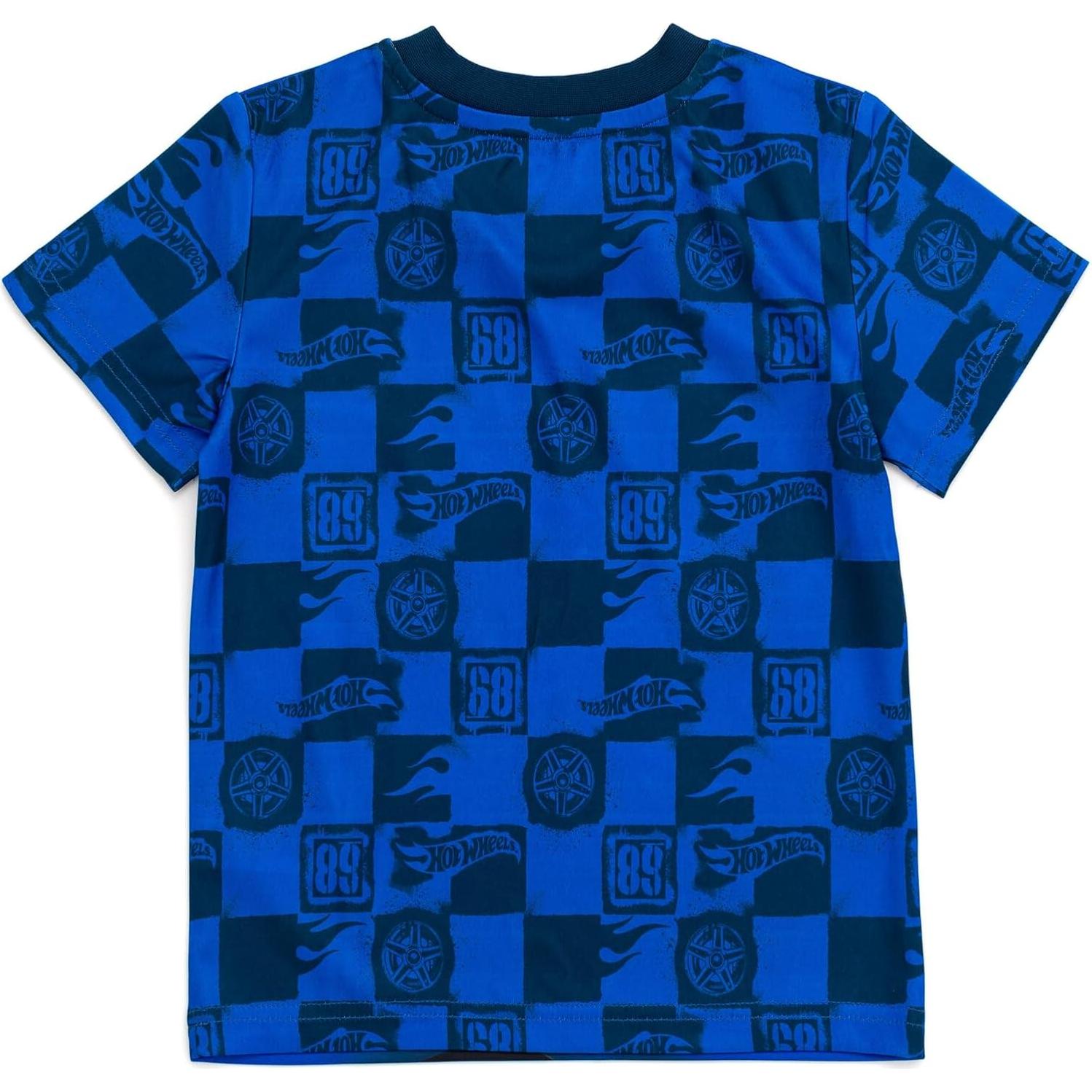 Camisetas Deportivas Hot Wheels 2 Pack Niños 5T Rojo Azul