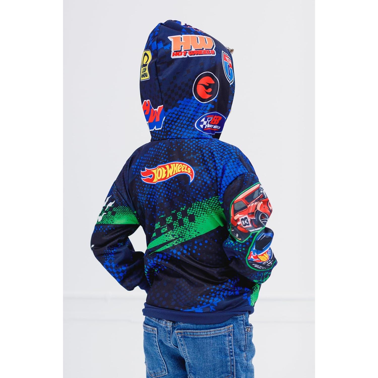 Sudadera con Capucha Hot Wheels para Niños 5T - Forro Polar