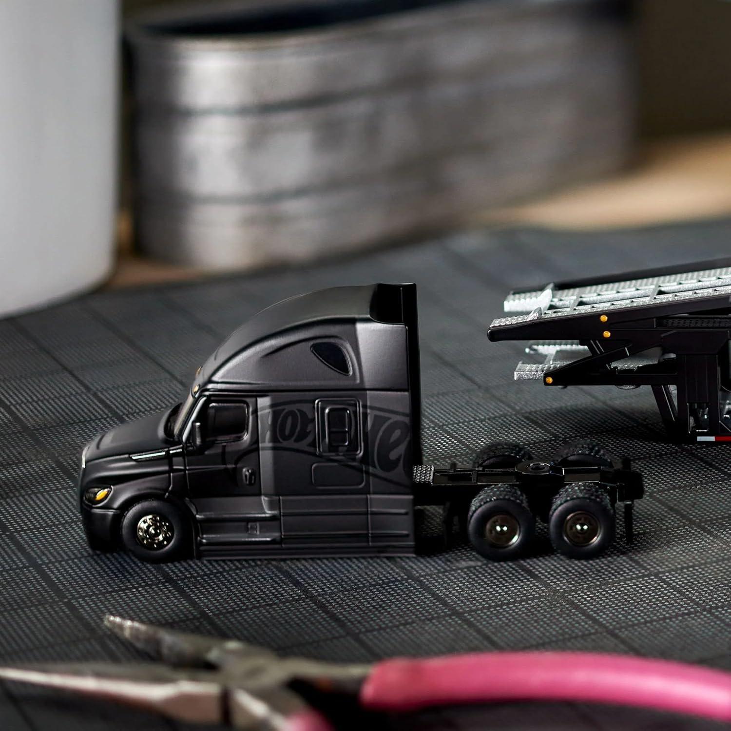 Camión Hot Wheels Freightliner Cascadia Elite 64 con Remolque