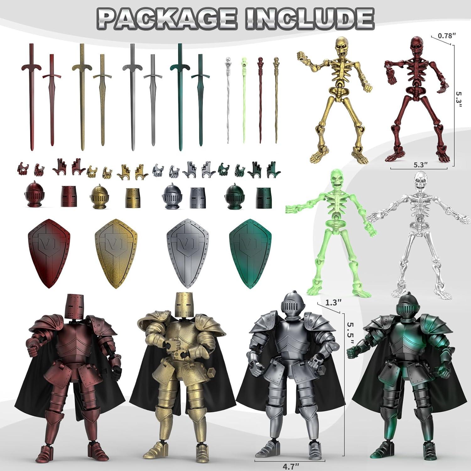 Juego de 8 Figuras de Acción BOZOBO Titan 13 Multiarticuladas