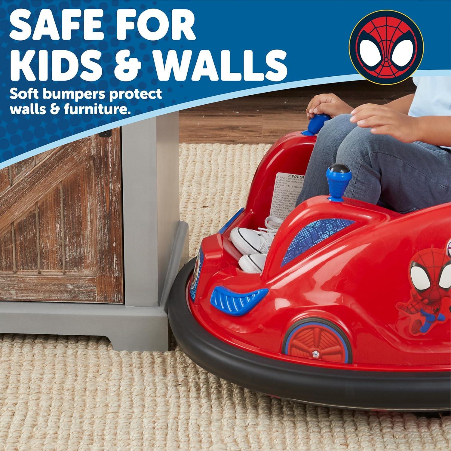 Coche de Choque Marvel Spidey 6V Flybar para Niños 1.5-4 Años