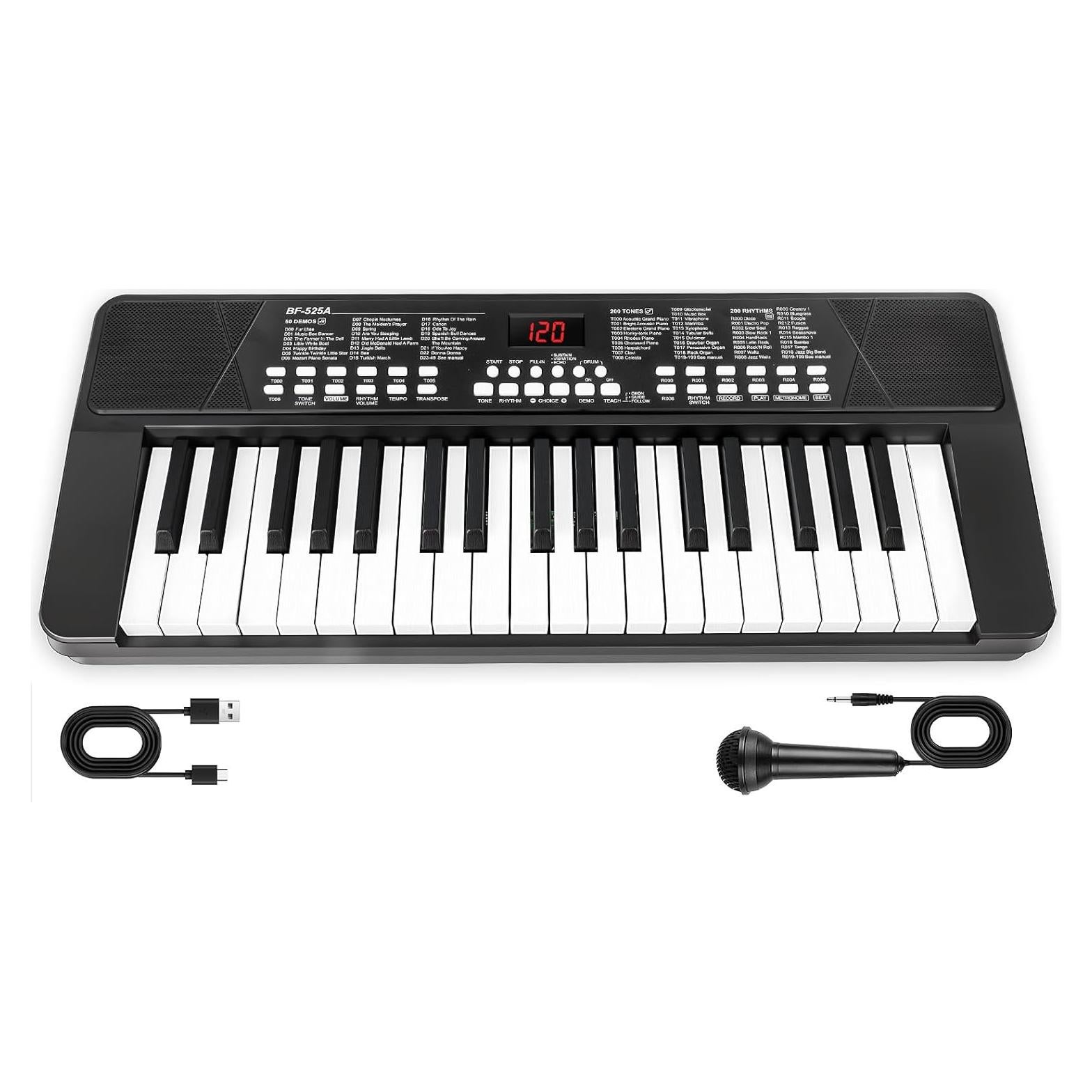 Teclado Electrónico MusicForset 37 Teclas Recargable LED