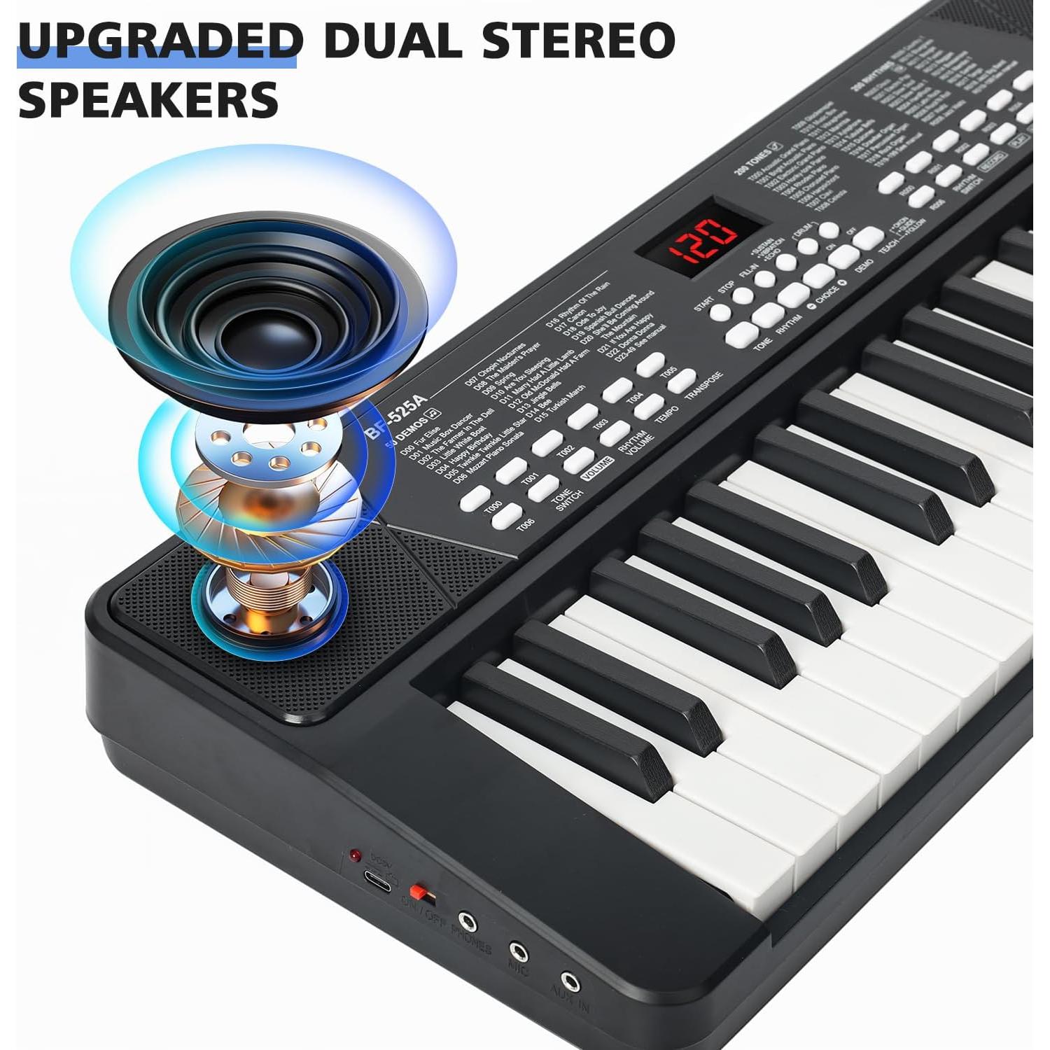 Teclado Electrónico MusicForset 37 Teclas Recargable LED