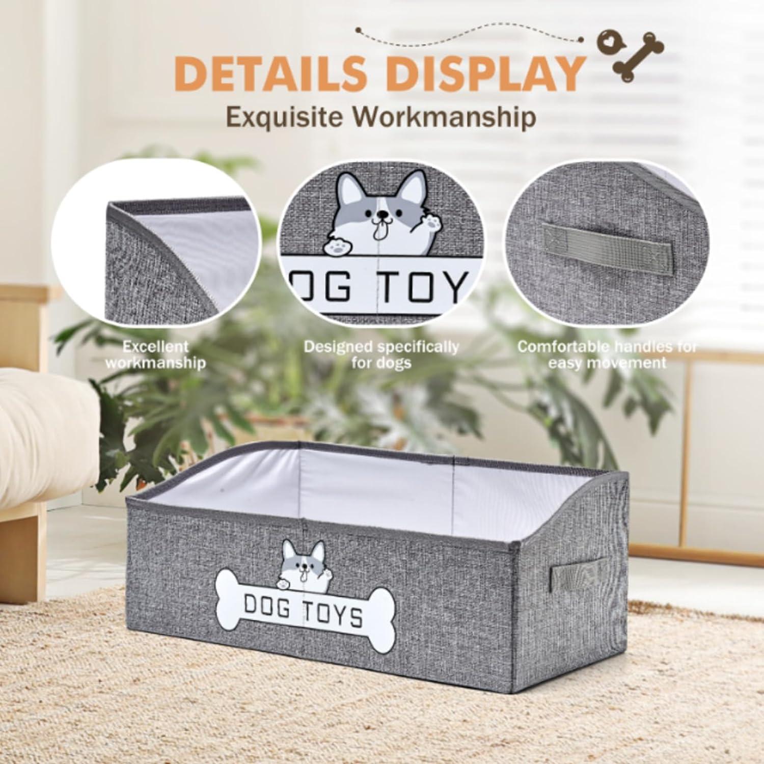 Cesta de Juguetes para Perros Mutiearo 50.8x27.9cm Gris