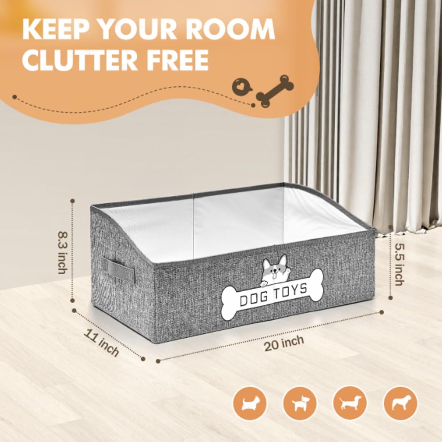 Cesta de Juguetes para Perros Mutiearo 50.8x27.9cm Gris