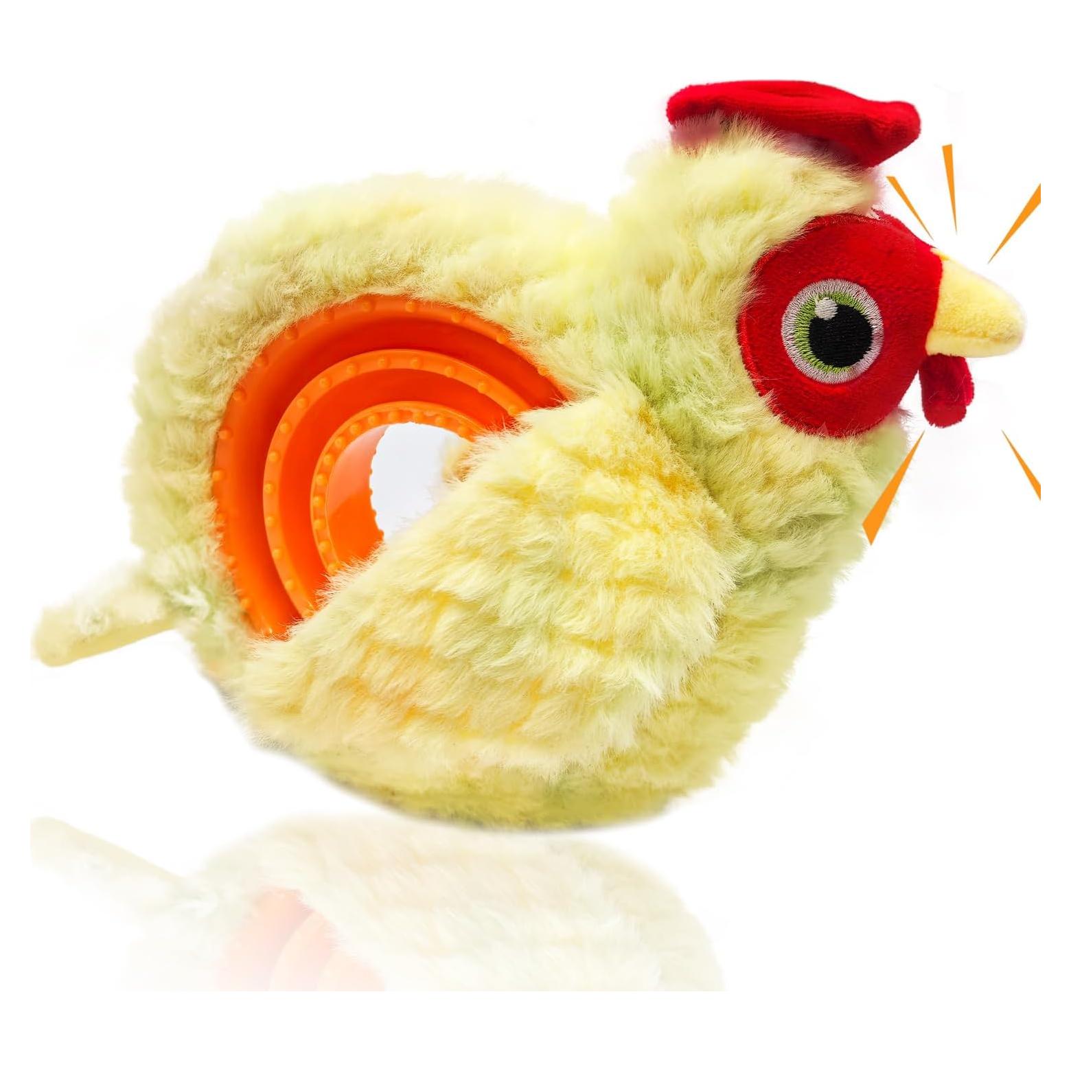 Juguete de Peluche Squeaky HUGEME para Perros Amarillo 15x20cm