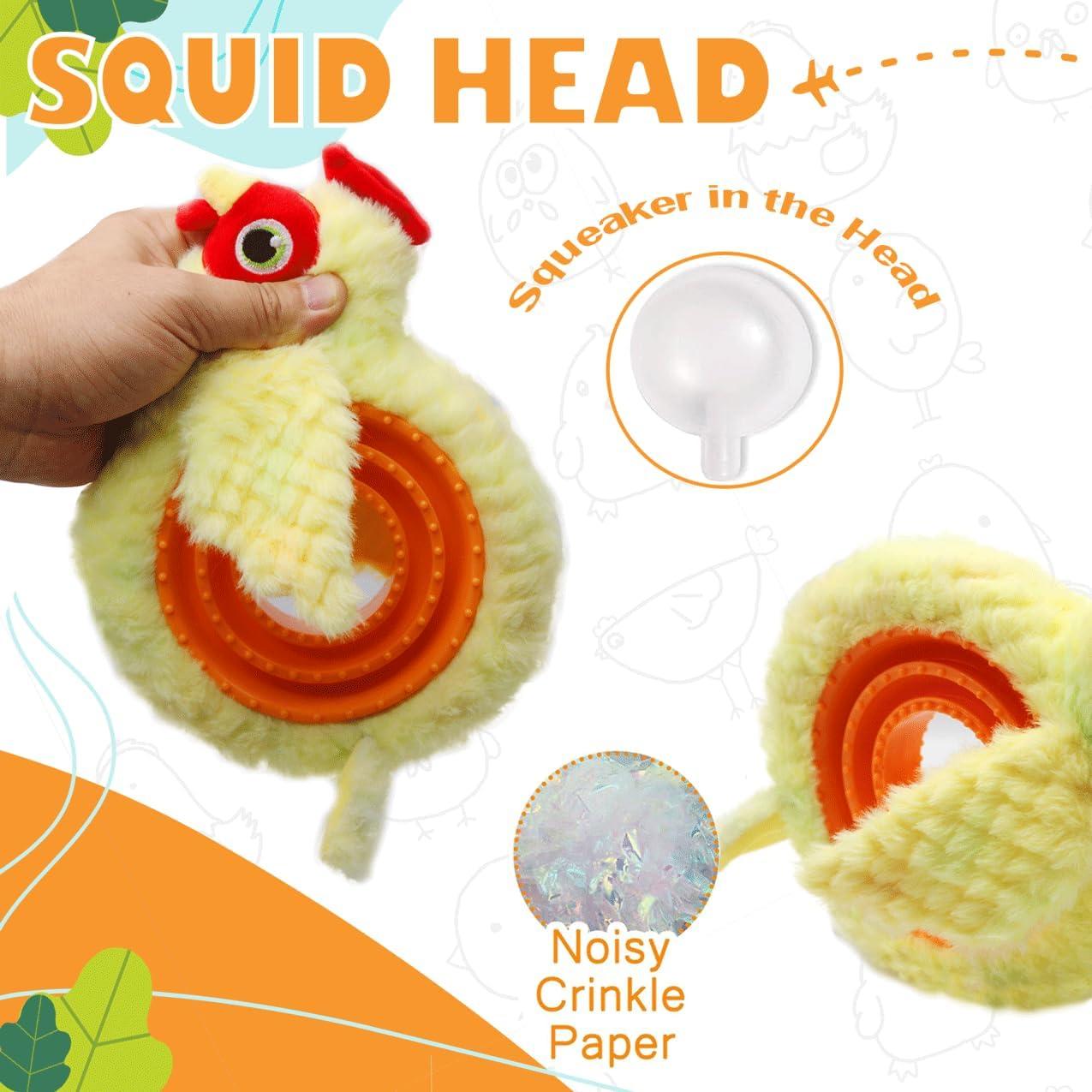 Juguete de Peluche Squeaky HUGEME para Perros Amarillo 15x20cm