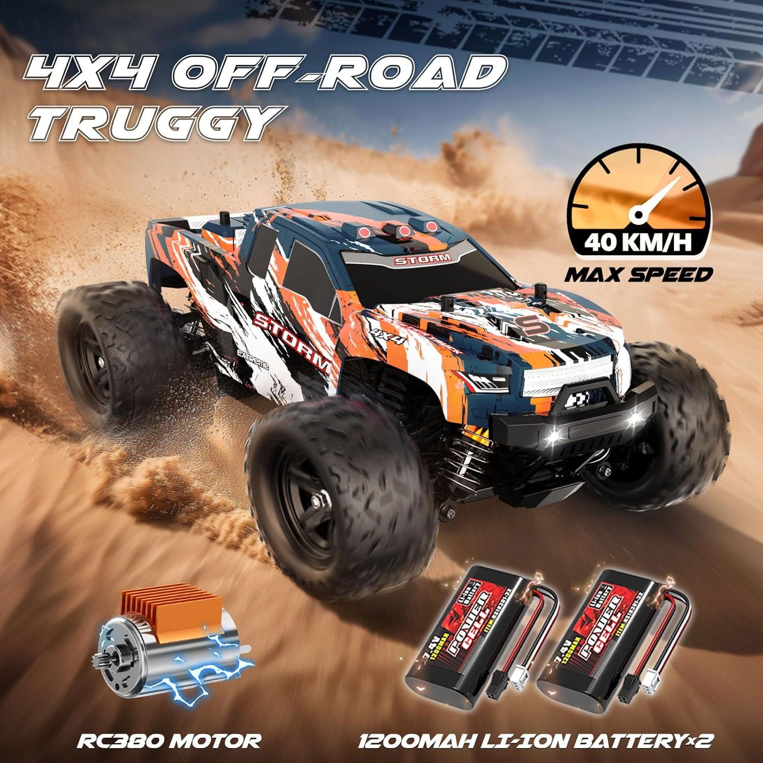 Coche RC Todo Terreno YESHIN 1:18 4WD 40 km/h con 2 Baterías