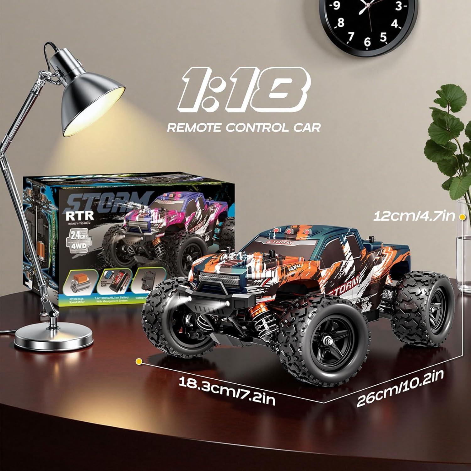 Coche RC Todo Terreno YESHIN 1:18 4WD 40 km/h con 2 Baterías