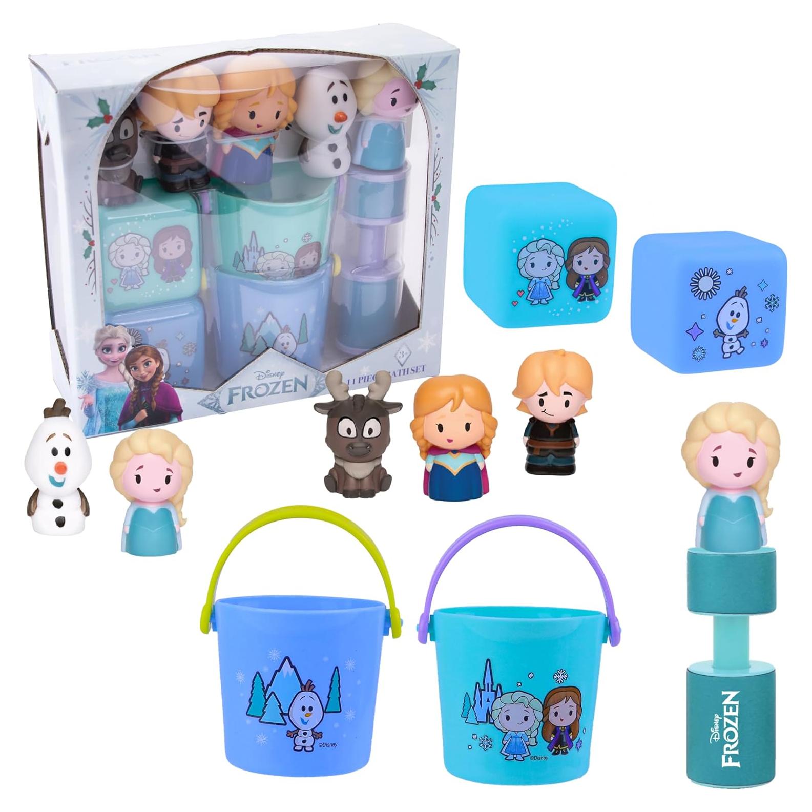 Set de Baño Frozen 11 Piezas - Juguetes y Títeres de Dedo