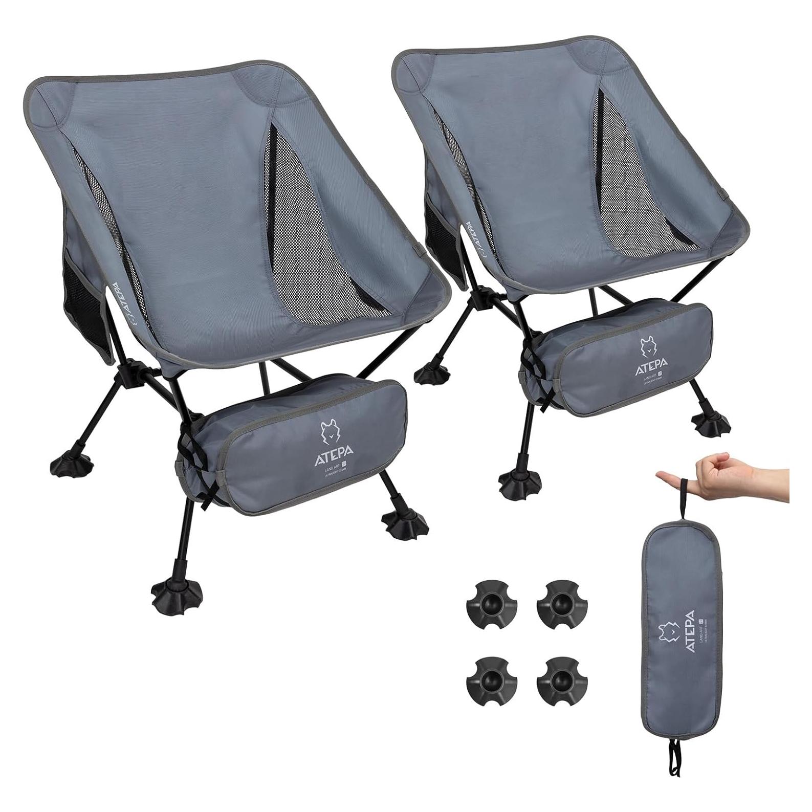 Silla de Camping ATEPA Ultraligera Plegable 1.09 kg