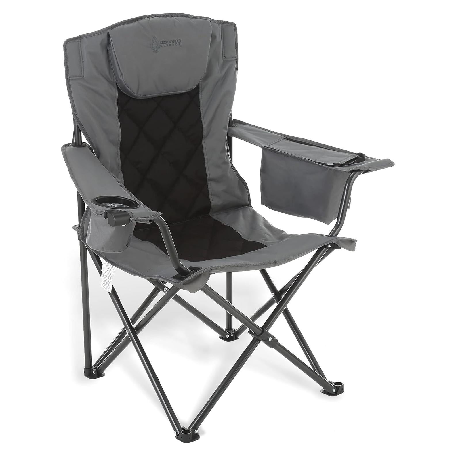 Silla de Camping Plegable ARROWHEAD con Enfriador y Soporte