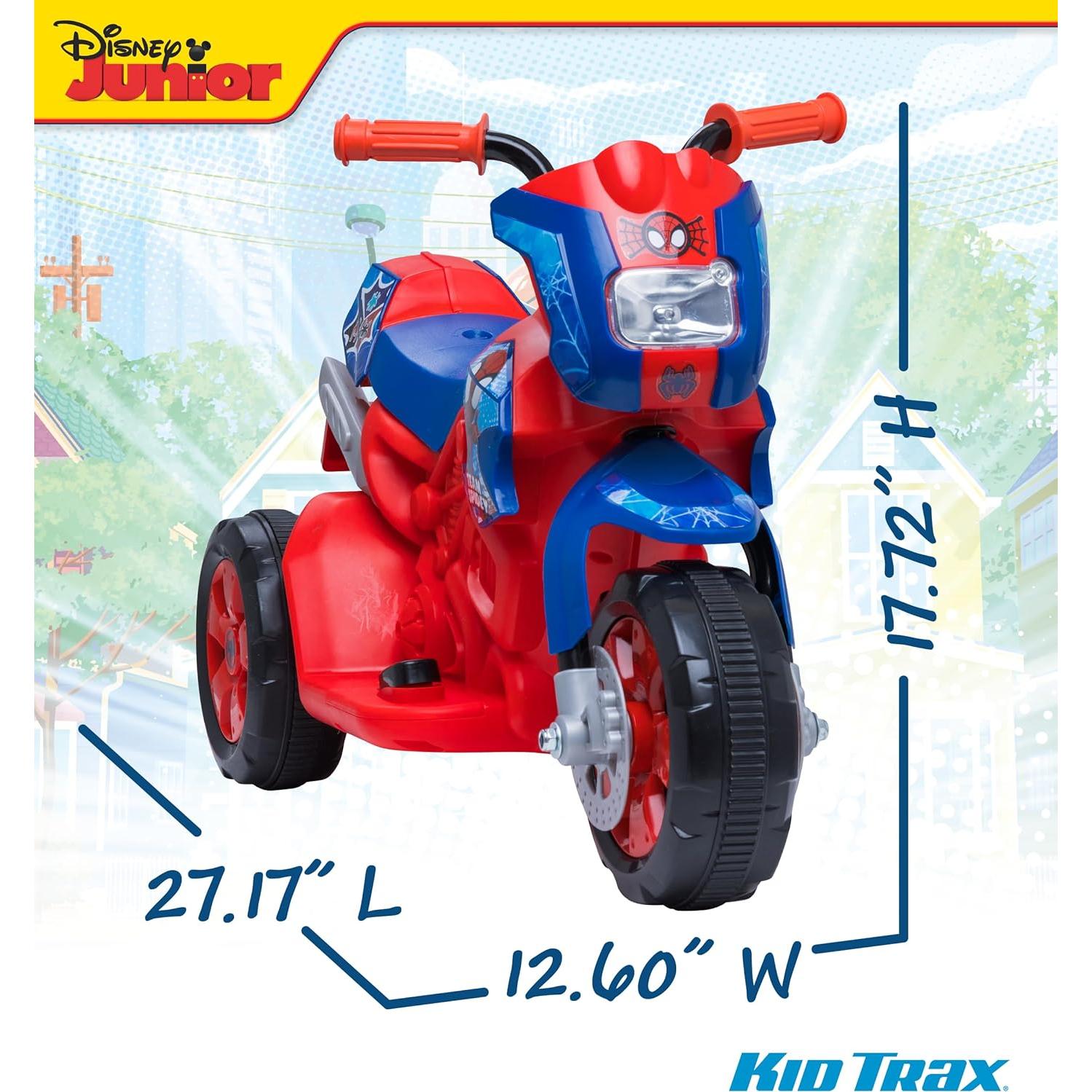 Triciclo Eléctrico Kid Trax Spiderman 6V para Niños 18-36 Meses