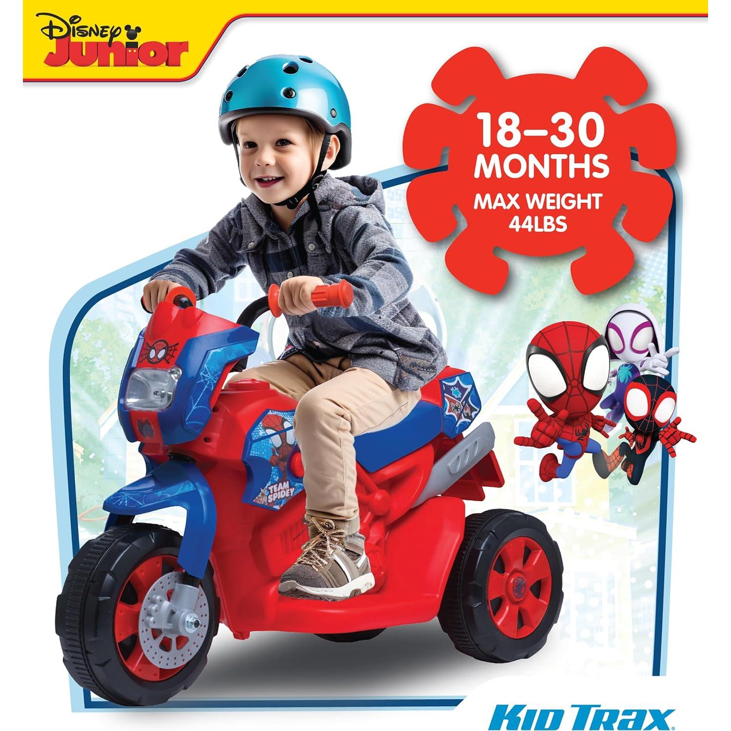Triciclo Eléctrico Kid Trax Spiderman 6V para Niños 18-36 Meses