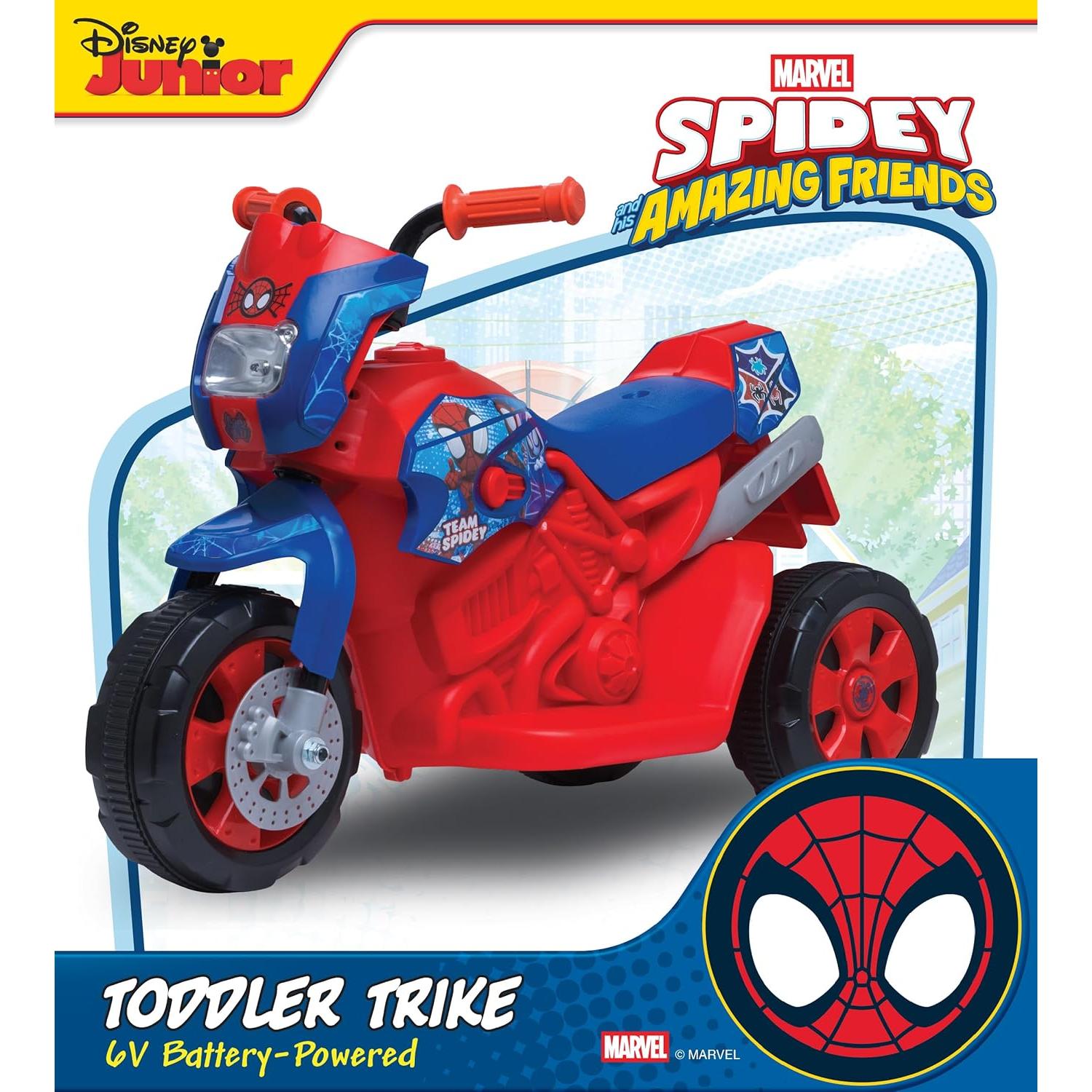 Triciclo Eléctrico Kid Trax Spiderman 6V para Niños 18-36 Meses