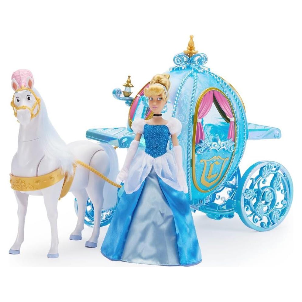 Juego de Muñeca Cenicienta Disney Deluxe con Caballo y Carroza