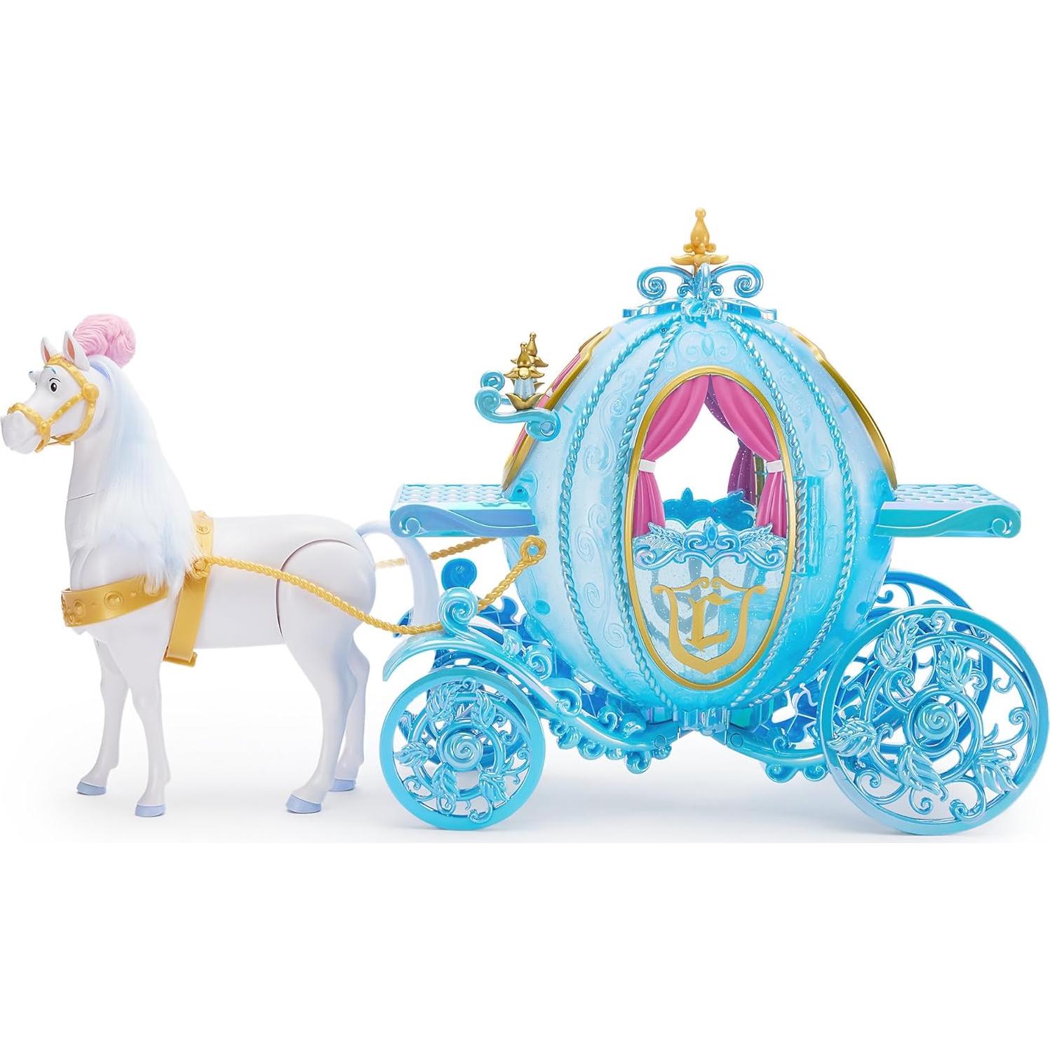 Juego de Muñeca Cenicienta Disney Deluxe con Caballo y Carroza