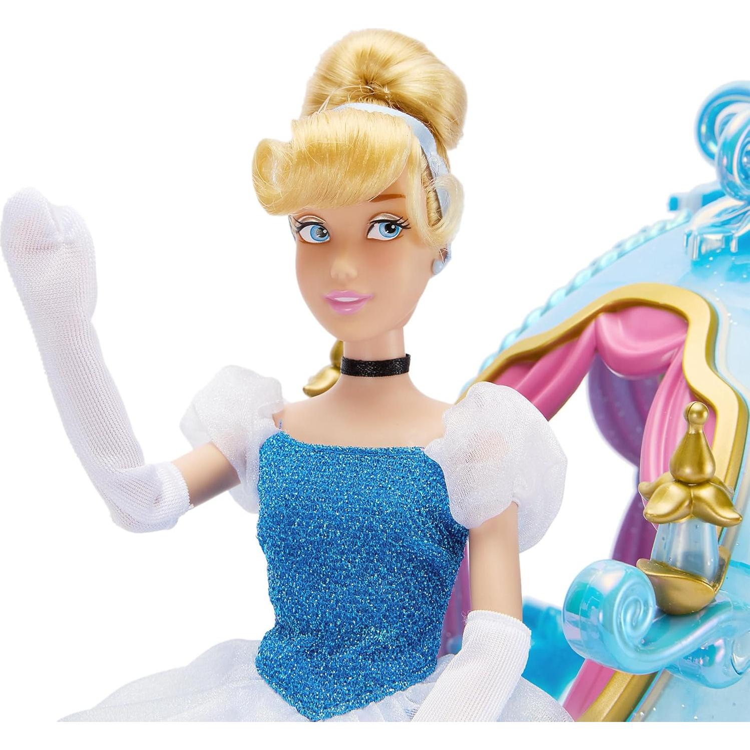 Juego de Muñeca Cenicienta Disney Deluxe con Caballo y Carroza