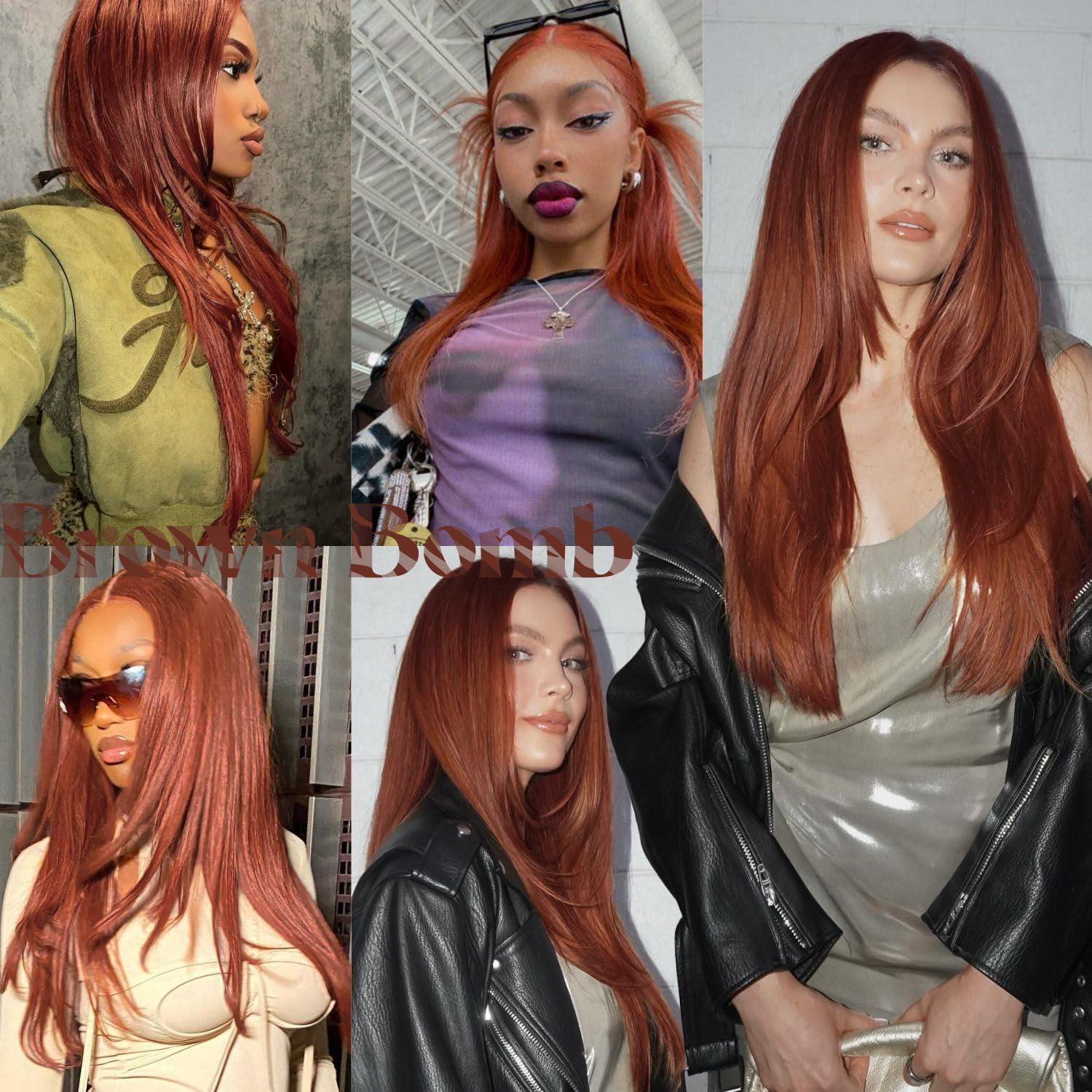 Peluca Sintética BrownBomb 66 cm Rubia Cooper Sin Pegamento