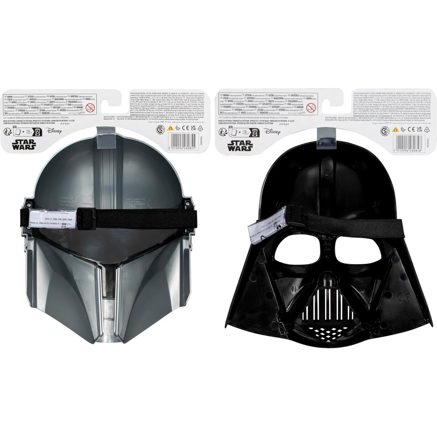 Juego de 2 Máscaras Star Wars Mandalorian y Darth Vader