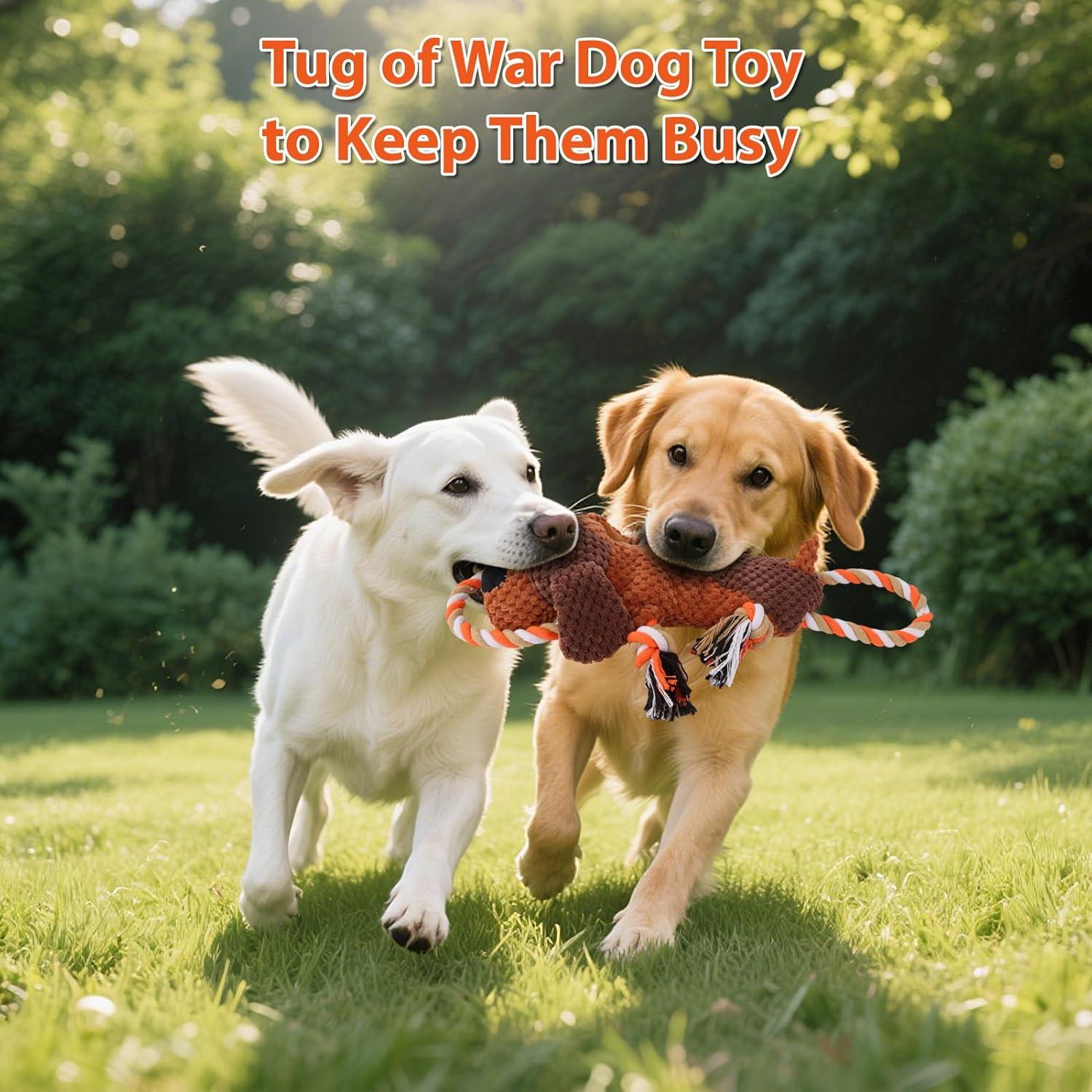 Juguete Interactivo para Perros Drmstow - Peluche con Cuerda 16x11cm