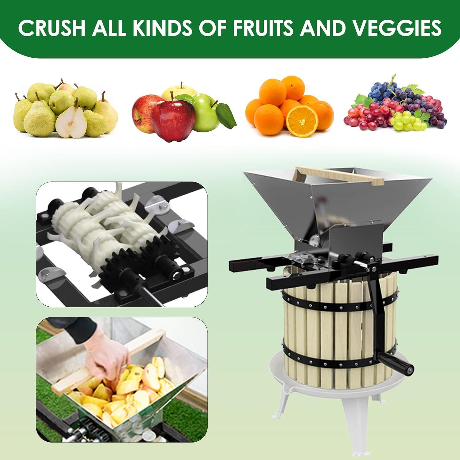 Triturador Manual SQUEEZE master 7L Acero Inoxidable Negro