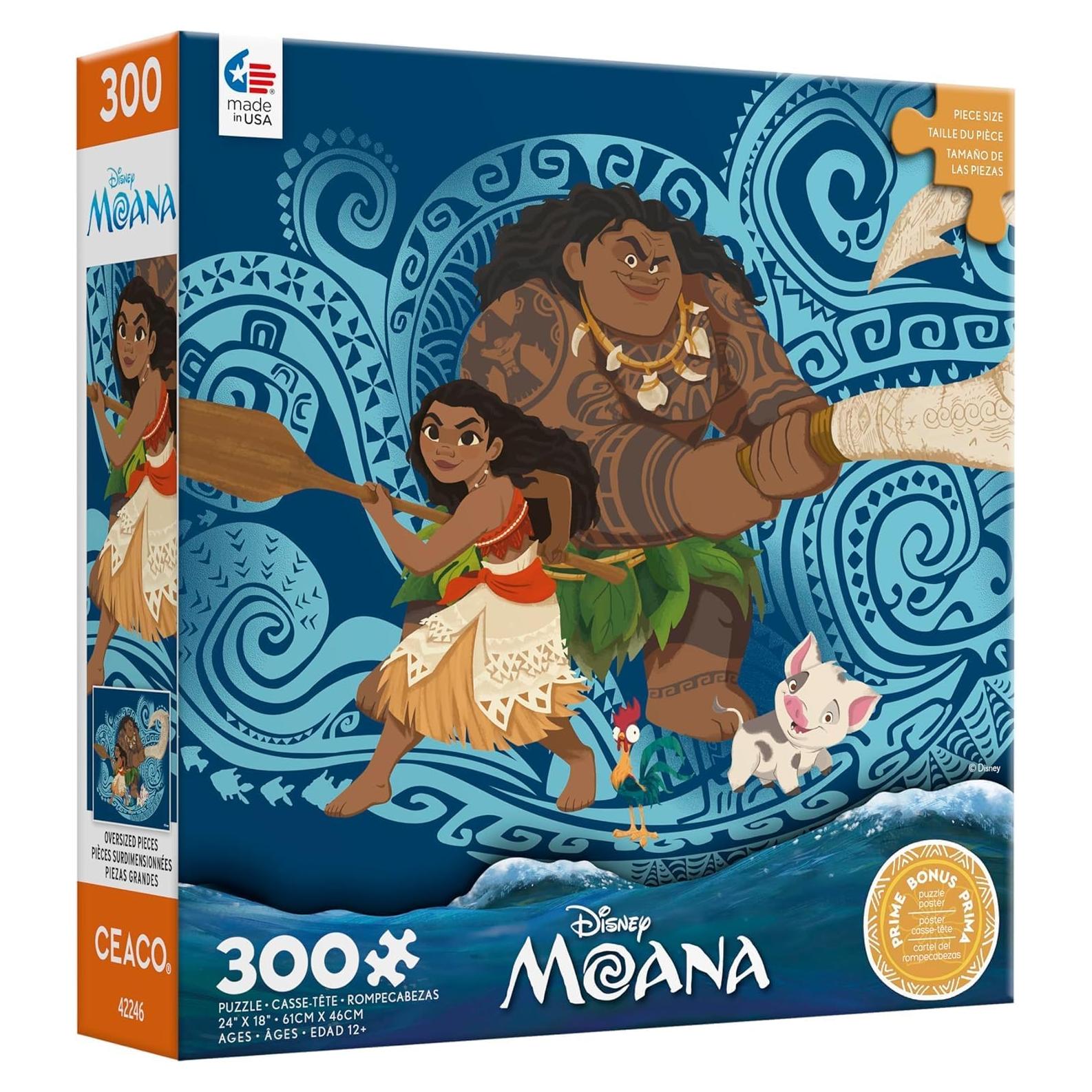 Rompecabezas Disney Moana y Maui Ceaco 300 piezas sobredimensionadas