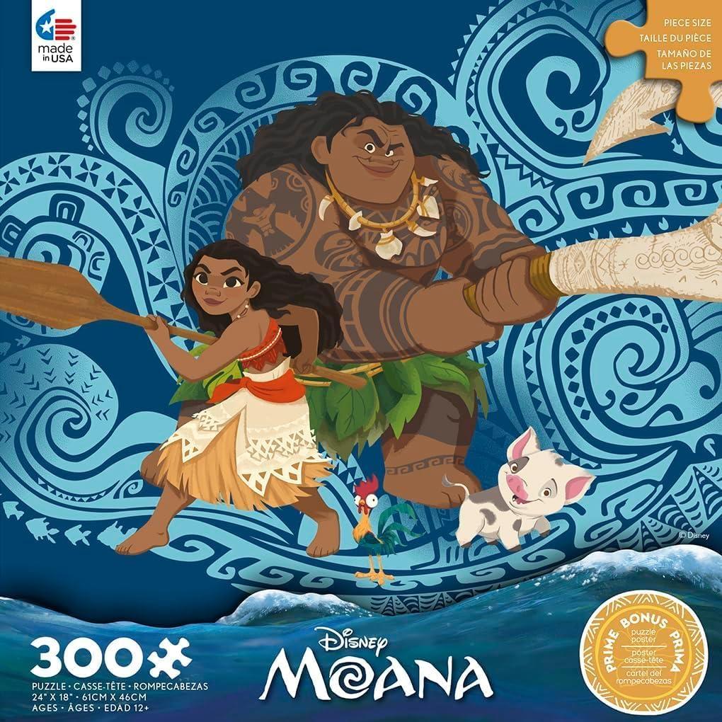Rompecabezas Disney Moana y Maui Ceaco 300 piezas sobredimensionadas