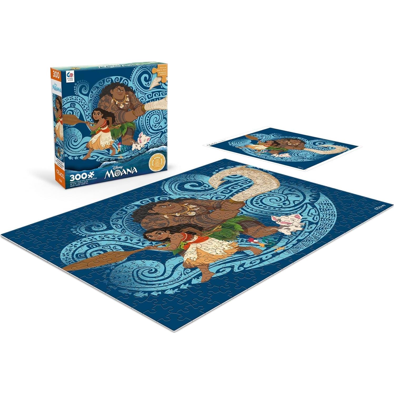 Rompecabezas Disney Moana y Maui Ceaco 300 piezas sobredimensionadas