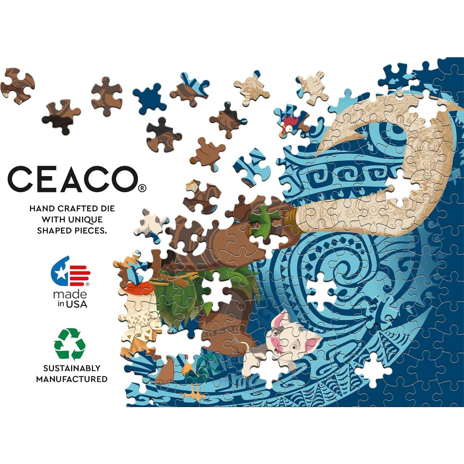 Rompecabezas Disney Moana y Maui Ceaco 300 piezas sobredimensionadas