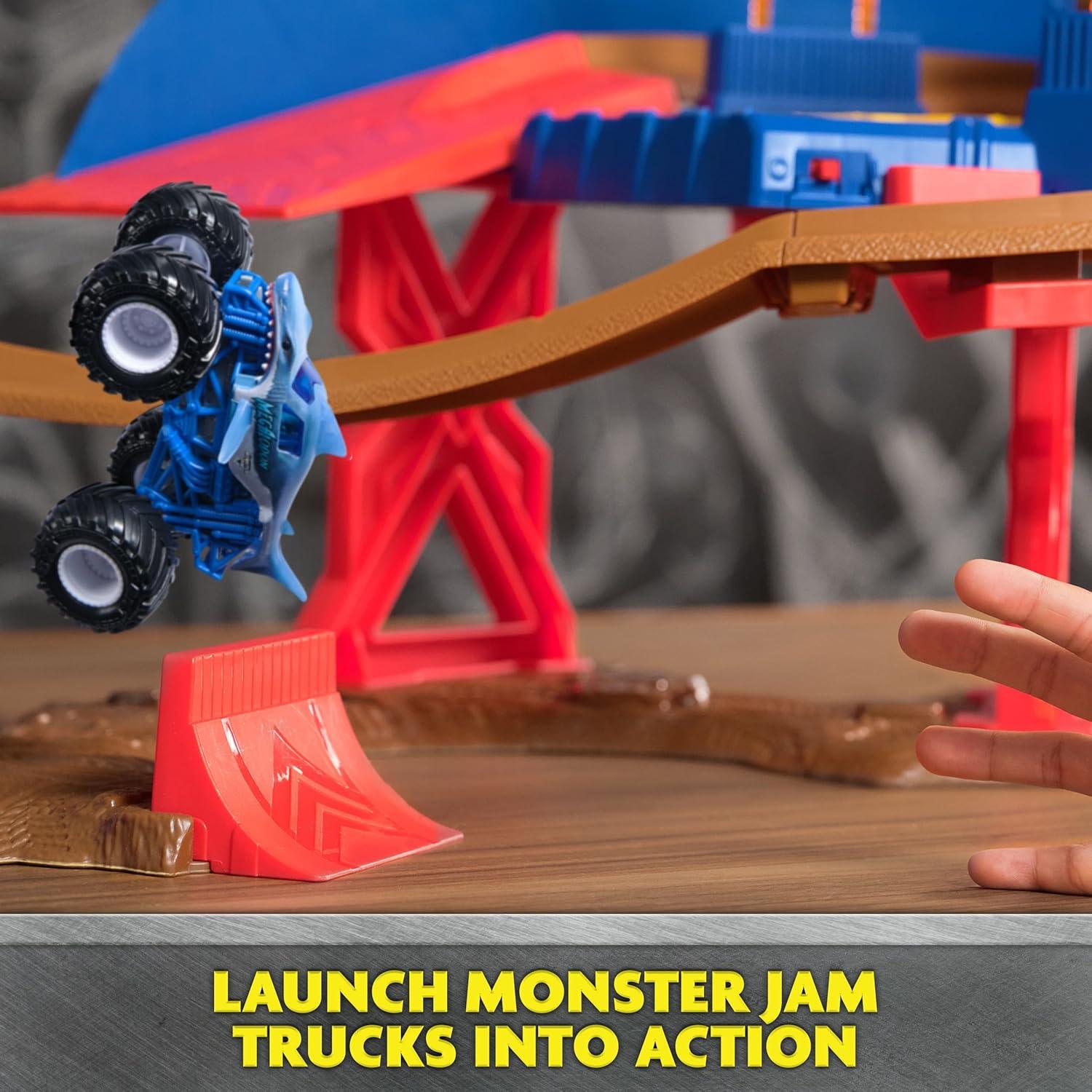 Juego de Mesa Monster Jam Supercharge Speedway con 2 Camiones 1:64