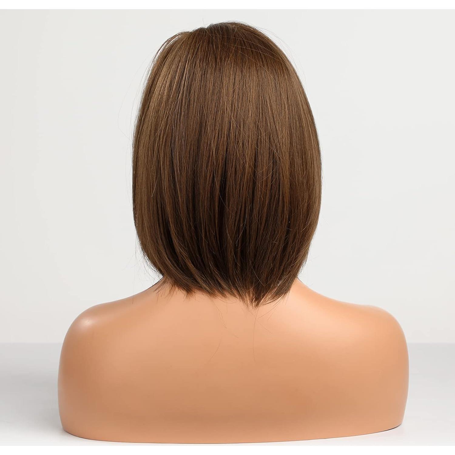 Peluca Bob Marrón HAIRCUBE 30 cm Sintética Resistente