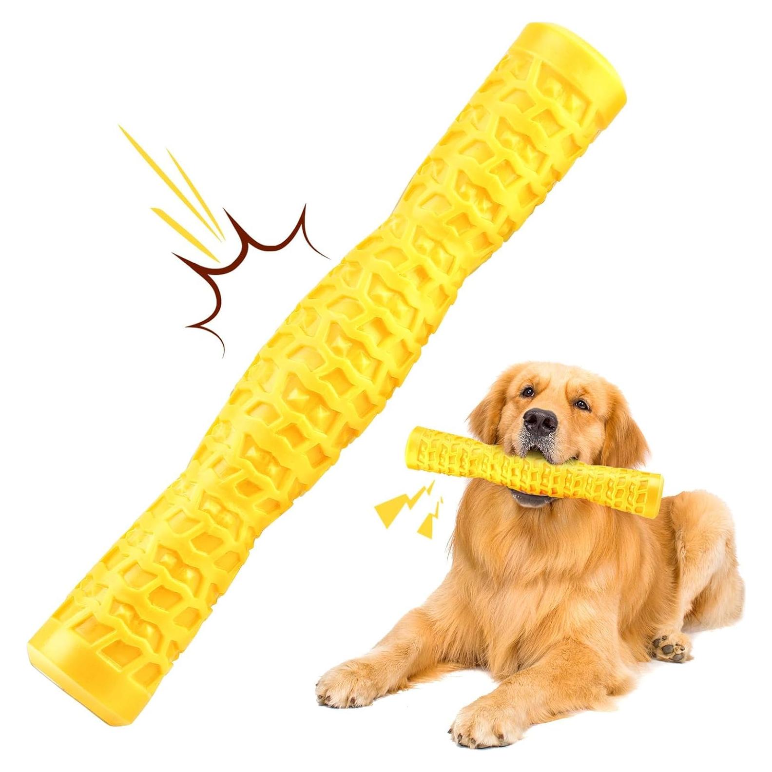 Juguete Squeaky para Perros LOYEE Palo Interactivo 29cm Amarillo